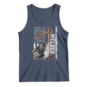 American Welder Tank Top Welding USA Flag Christian Cross TS02 Navy Print Your Wear