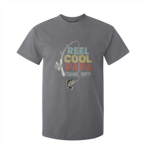 Fishing Dad T Shirt For Kid Reel Cool Papa Retro Vintage TS02 Charcoal Print Your Wear