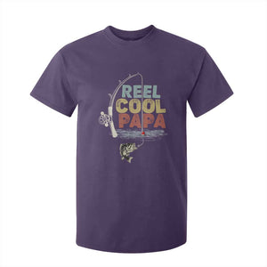 Fishing Dad T Shirt For Kid Reel Cool Papa Retro Vintage TS02 Purple Print Your Wear