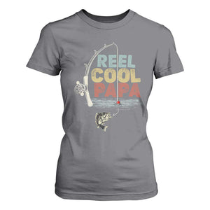 Fishing Dad T Shirt For Women Reel Cool Papa Retro Vintage TS02 Charcoal Print Your Wear