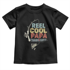 Fishing Dad Toddler T Shirt Reel Cool Papa Retro Vintage TS02 Black Print Your Wear