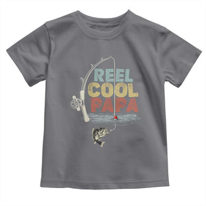 Fishing Dad Toddler T Shirt Reel Cool Papa Retro Vintage TS02 Charcoal Print Your Wear