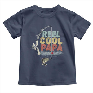 Fishing Dad Toddler T Shirt Reel Cool Papa Retro Vintage TS02 Navy Print Your Wear