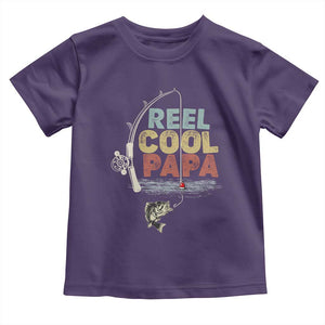 Fishing Dad Toddler T Shirt Reel Cool Papa Retro Vintage TS02 Purple Print Your Wear