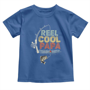 Fishing Dad Toddler T Shirt Reel Cool Papa Retro Vintage TS02 Royal Blue Print Your Wear