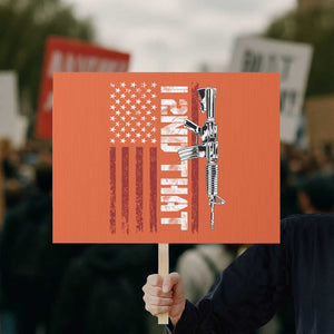 Gun Rights Patriotic Protest Sign I 2nd That Second Amendment Pro Gun American Flag - Print Your Wear