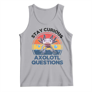 Funny Axolotl Pun Tank Top I Stay Curious Axolotl Question Retro TS02 Athletic Heather Print Your Wear