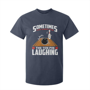 Funny Bowling T Shirt For Kid Hear The Ten Pin Laughing Bowler TS02 Navy Print Your Wear