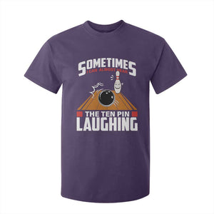 Funny Bowling T Shirt For Kid Hear The Ten Pin Laughing Bowler TS02 Purple Print Your Wear
