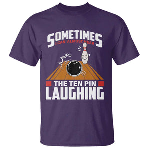 Funny Bowling T Shirt Hear The Ten Pin Laughing Bowler TS02 Purple Print Your Wear
