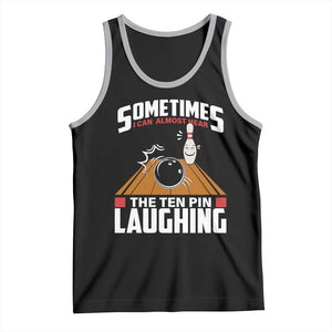 Funny Bowling Tank Top Hear The Ten Pin Laughing Bowler TS02 Black Athletic Heather Print Your Wear