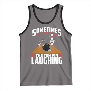 Funny Bowling Tank Top Hear The Ten Pin Laughing Bowler TS02 Deep Heather Black Print Your Wear