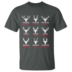 Funny Deer Hunting T Shirt Hunter of All Santa's Reindeer TS02 Dark Heather Print Your Wear