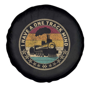 Funny I Have A One Track Mind Spare Tire Cover Train Railroad Retro Engine Model TS02 Print Your Wear