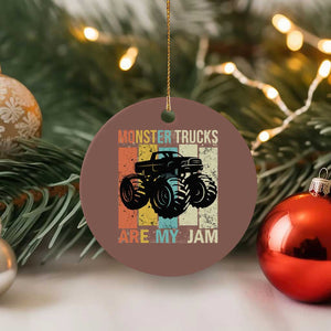 Monster Trucks Are My Jam Ceramic Ornament Vintage Retro TS02 1pc Mocha Print Your Wear