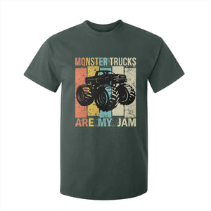 Monster Trucks Are My Jam T Shirt For Kid Vintage Retro TS02 Dark Forest Green Print Your Wear
