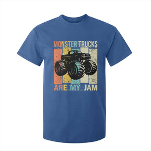 Monster Trucks Are My Jam T Shirt For Kid Vintage Retro TS02 Royal Blue Print Your Wear