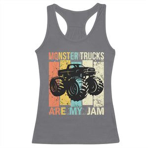 Monster Trucks Are My Jam Racerback Tank Top Vintage Retro TS02 Charcoal Print Your Wear