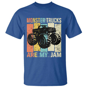 Monster Trucks Are My Jam T Shirt Vintage Retro TS02 Royal Blue Print Your Wear