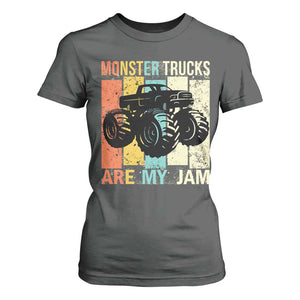 Monster Trucks Are My Jam T Shirt For Women Vintage Retro TS02 Dark Heather Print Your Wear
