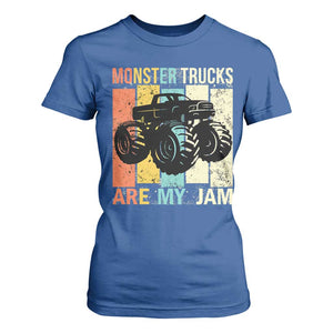 Monster Trucks Are My Jam T Shirt For Women Vintage Retro TS02 Royal Blue Print Your Wear