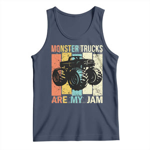Monster Trucks Are My Jam Tank Top Vintage Retro TS02 Navy Print Your Wear