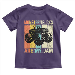 Monster Trucks Are My Jam Toddler T Shirt Vintage Retro TS02 Purple Print Your Wear