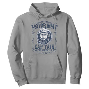 Motor Boat Captain Hoodie Funny Pontoon Boating Motor Boatin Lake Life TS02 Sport Gray Print Your Wear