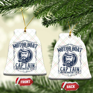 Motor Boat Captain Ceramic Ornament Funny Pontoon Boating Motor Boatin Lake Life TS02 Print Your Wear