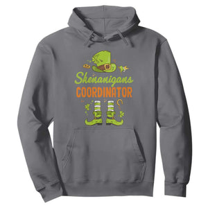 Funny St. Patricks Day Hoodie Shenanigans Coordinator Leprechaun Costume TS02 Charcoal Printyourwear