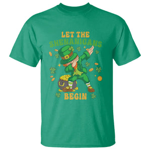 Funny St. Patricks Day T Shirt Let The Shenanigans Begin Dabbing Leprechaun TS02 Irish Green Printyourwear