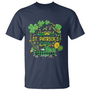Happy St.Patrick's Day T Shirt Patty's Day Truck Loads of Shamrocks and Lucky Charm TS02 Navy Printyourwear