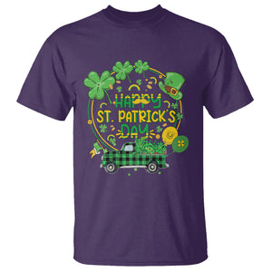 Happy St.Patrick's Day T Shirt Patty's Day Truck Loads of Shamrocks and Lucky Charm TS02 Purple Printyourwear