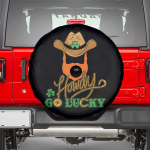 Funny St Patricks Cowboy Spare Tire Cover Howdy Go Lucky Irish Western TS02 Black Print Your Wear