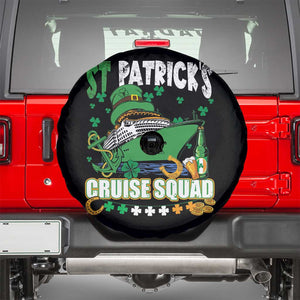 Funny St Patricks Cruise Spare Tire Cover Holiday Trip Family Group Matching TS02 Black Print Your Wear
