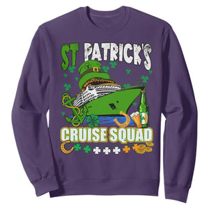 Funny St. Patricks Cruise Sweatshirt Holiday Trip Family Group Matching TS02 Purple Printyourwear