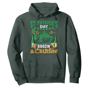 Funny St. Patricks Cruise Hoodie Boozin' Cruisin' Drinking Squad Family Group Matching TS02 Dark Forest Green Printyourwear