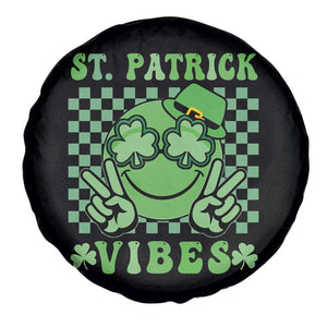 Funny St Patricks Day Spare Tire Cover St Patrick Vibes Retro Groovy TS02 Print Your Wear