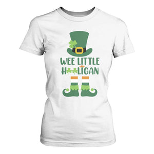 Cute St Patricks Day T Shirt For Women Wee Little Hooligan Leprechaun for Boy Kids TS02 White Print Your Wear