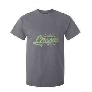 Cute St Patricks Day T Shirt For Kid Sassy Little Lassie for Girl Kids TS02 Charcoal Print Your Wear