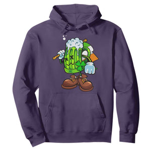 Funny St. Patricks Day Drinking Hoodie Irish Beer Ireland Flag TS02 Purple Printyourwear