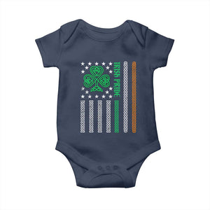 Irish Pride Baby Onesie Celtic Knot Ireland Flag Shamrock St. Patricks Day TS02 Navy Print Your Wear