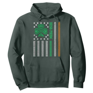 Irish Pride Hoodie Celtic Knot Ireland Flag Shamrock St. Patricks Day TS02 Dark Forest Green Printyourwear