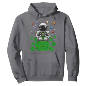 Funny St. Patricks Day Astronaut Hoodie Outer Space Leprechaun TS02 Charcoal Printyourwear