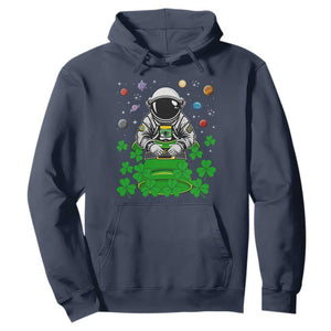 Funny St. Patricks Day Astronaut Hoodie Outer Space Leprechaun TS02 Navy Printyourwear