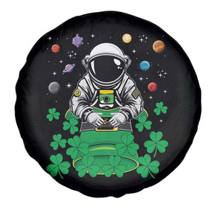 Funny St Patricks Day Astronaut Spare Tire Cover Outer Space Leprechaun TS02 Print Your Wear