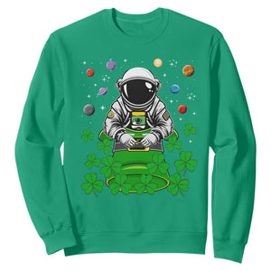Funny St. Patricks Day Astronaut Sweatshirt Outer Space Leprechaun TS02 Irish Green Printyourwear
