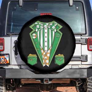 Funny St Patricks Day Spare Tire Cover Leprechaun Costume for Boys Kids Men TS02 No hole Black Print Your Wear
