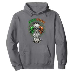 Irish Pride Skull Hoodie Celtic Cross Ireland Flag St. Patricks Day TS02 Charcoal Printyourwear