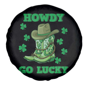 Funny St Patricks Cowboy Spare Tire Cover Howdy Go Lucky Boots Retro Irish Western TS02 Print Your Wear